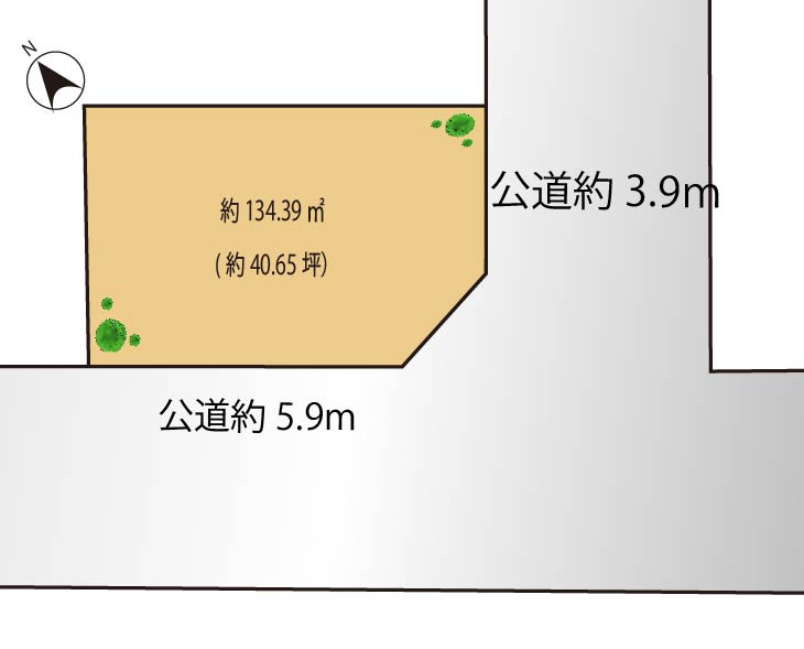 2/5　話ありの土地図|土地図です。