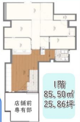 【間取り】 | 五反田駅徒歩6分 ビレヂ五反田 1階 25.86坪 クリニック居抜き
