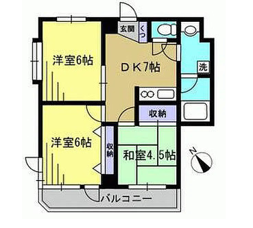 大田区久が原２丁目の一棟マンションの間取り