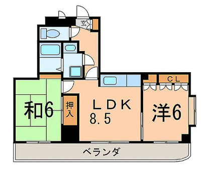 大田区久が原２丁目の一棟マンションの間取り