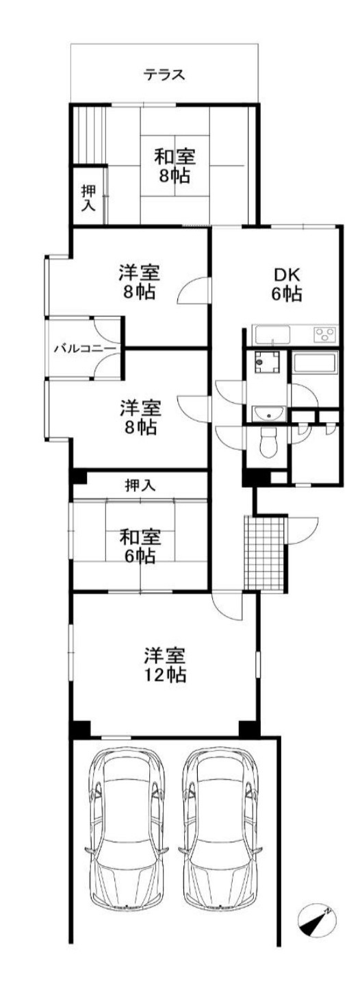 【大阪府】箕面市　区分オーナーチェンジの間取り