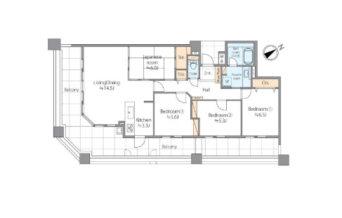 【間取り】 | モントーレ香椎スクエア