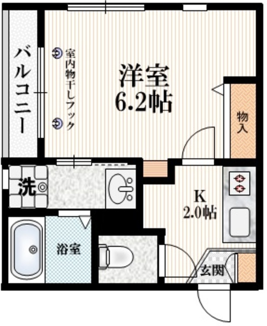 サニーメゾン上馬の間取り|★開放感のあるお部屋です★