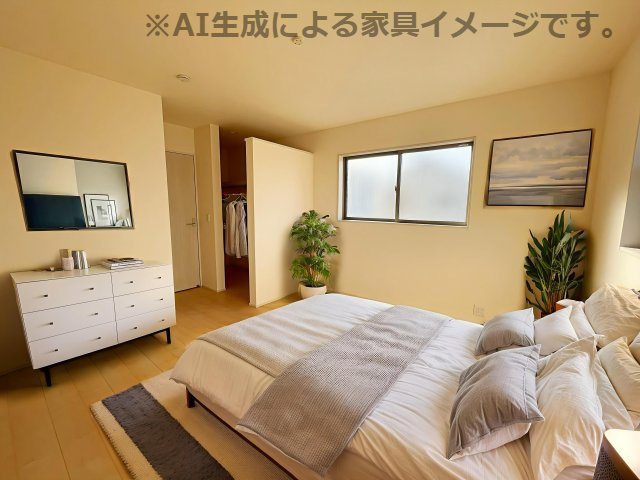 新築戸建・新築建売　いわき市平下平窪　平第四小・第一中　長期優良住宅の洋室|※家具を配置した場合のイメージ図になります！実際に家具はつきません。