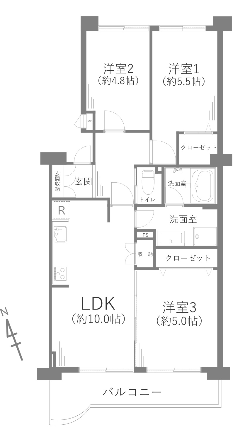 グリーンコーポ多摩プラザA棟の間取り