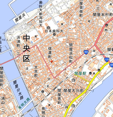 新潟県新潟市中央区 全空の地図
