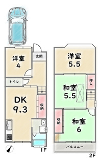 【間取り】 | 右京区嵯峨野芝野町