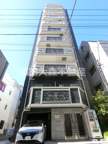 サニークレスト蒲田WESTの外観|2016年3月築　RC鉄筋コンクリート造地上11階建1K~1DK総戸数19戸の高級賃貸マンション　オートロック宅配BOXゴミ捨て場付！東急池上線蓮沼駅近徒歩2分、JR京浜東北線蒲田駅徒歩10分