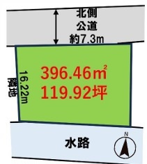 【土地図】 | 坂戸市紺屋　建築条件なし売地　東武東上線『若葉駅』バス13分　【三芳野小学区】