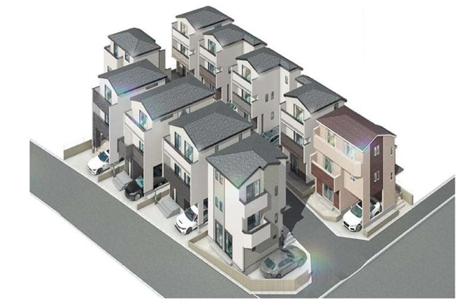 【外観パース】 | 板橋区徳丸5丁目新築戸建全10棟。最終1棟。 | 外観パースです