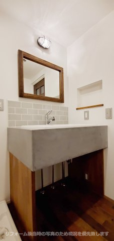 中古マンション・リフォーム済み　エトワール福島南町　福島市南町　清明小・第一中の独立洗面台|※リフォーム後当時の写真のため写真と現況に相違がある場合は現況を優先致します。