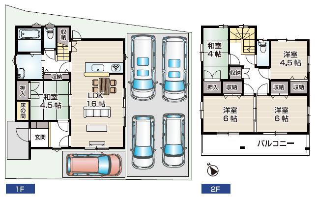 明石市二見町東二見　中古戸建の間取り|4LDK＋納戸です。