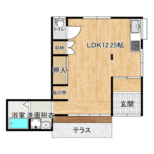 高知市天神町の一戸建ての間取り