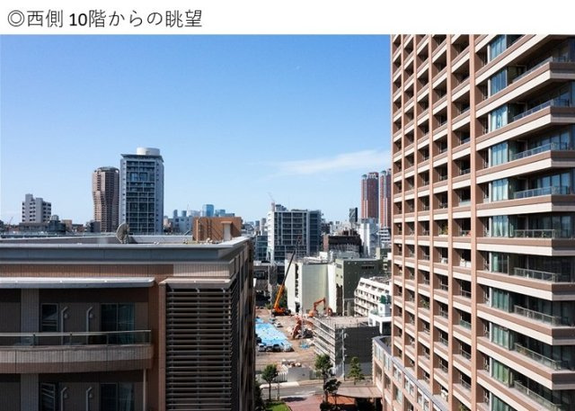 アトラス麻布十番の展望|西側10階からの参考眺望 ※当該物件の所在階は11階になります。