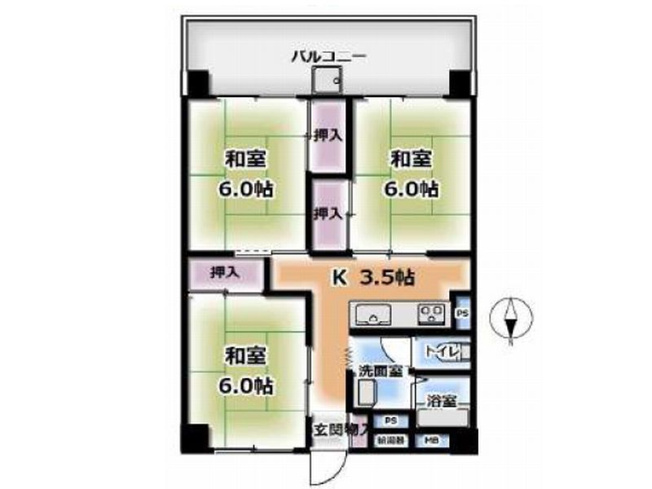 【間取り】 | 山科団地B棟