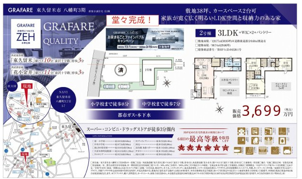 【GRAFARE　ZEH水準仕様】東久留米市八幡町３期のその他|〇本物件の売主が作成した販売用図面です〇　