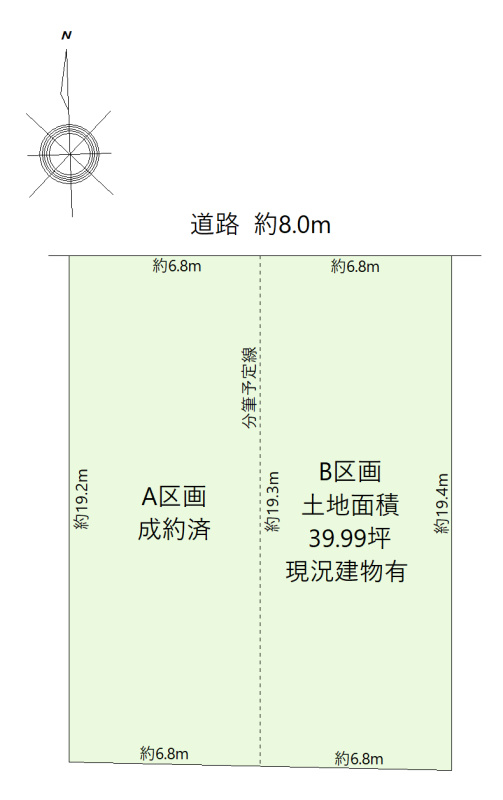 名東区藤森2丁目土地 B区画の土地図