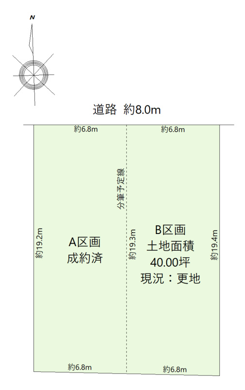 名東区藤森2丁目土地 B区画の土地図