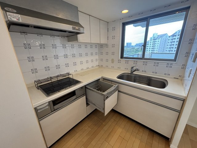 窓が有る明るいキッチン、ディスポーザーも有ります。