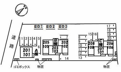 【区画図】 | メロディハートC棟