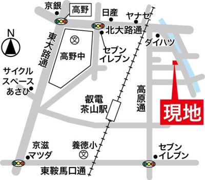 【地図】 | 一乗寺河原田町　中古戸建【店舗付き住宅★角地】