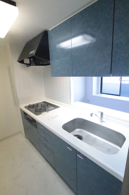 ガスコンロ3口設置済みキッチン