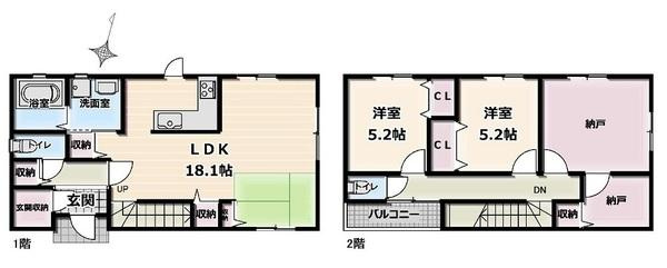 岩出市川尻　新築戸建の間取り
