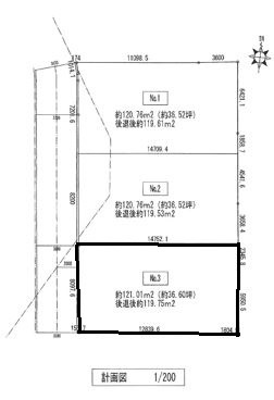 佐伯区隅の浜2丁目　№106の区画図|整形地
建築条件なし