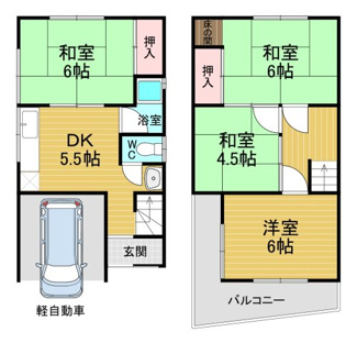 【間取り】 | 堺市東区草尾中古住宅