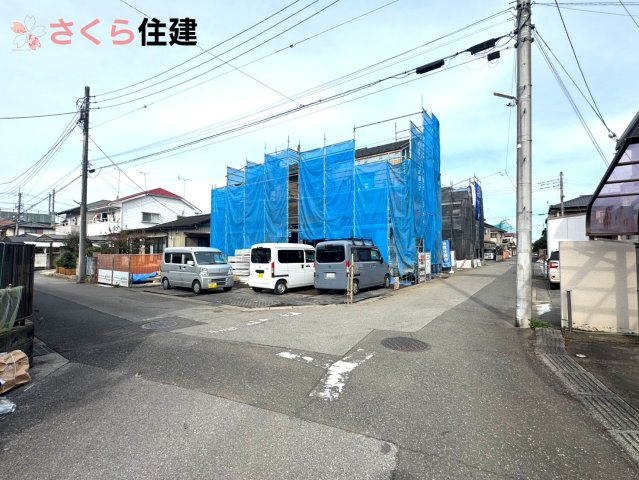 宇都宮市茂原町　２号棟の前面道路含む現地写真|前面道路南側4.5ｍ公道、東側4.5公道　車通りが少ない為出入りもラクラク♪