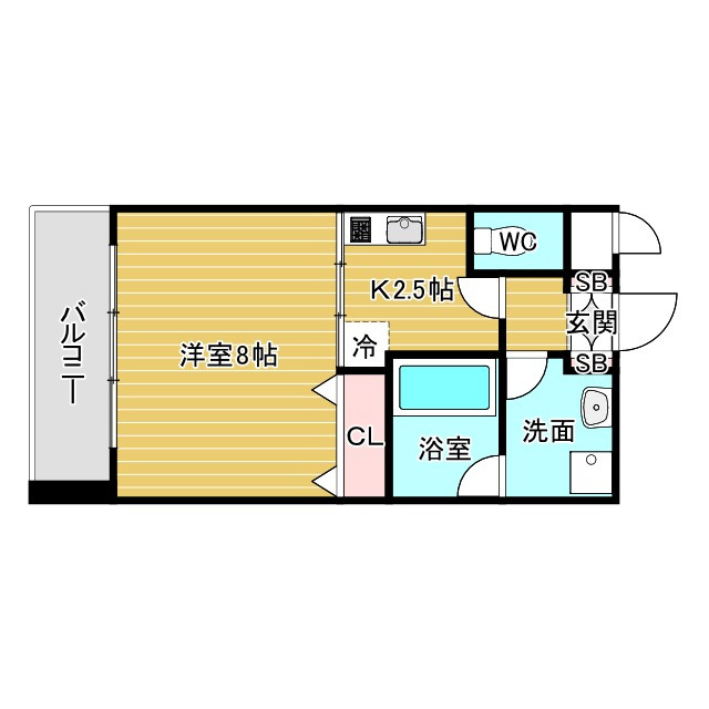 アーバンフラッツ西中島の間取り