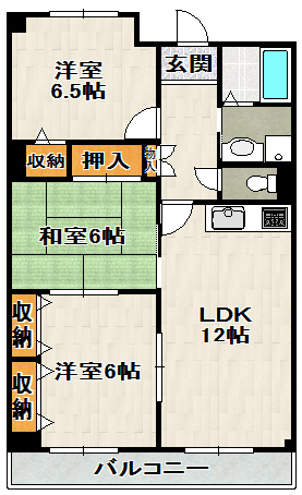 メルベーユ宝塚の間取り