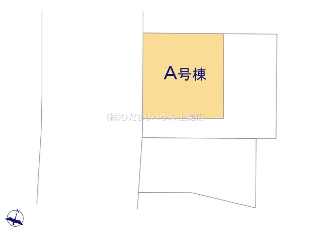 上尾市小泉3丁目　新築戸建　ハートフルAの区画図