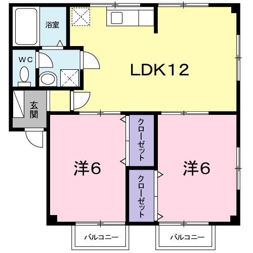 中尾弐番館A棟の間取り