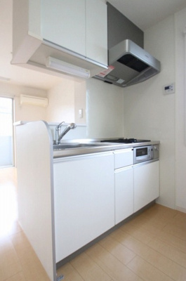 【キッチン】 | ルミエール A棟 | システムキッチン/2口ガスコンログリル付き