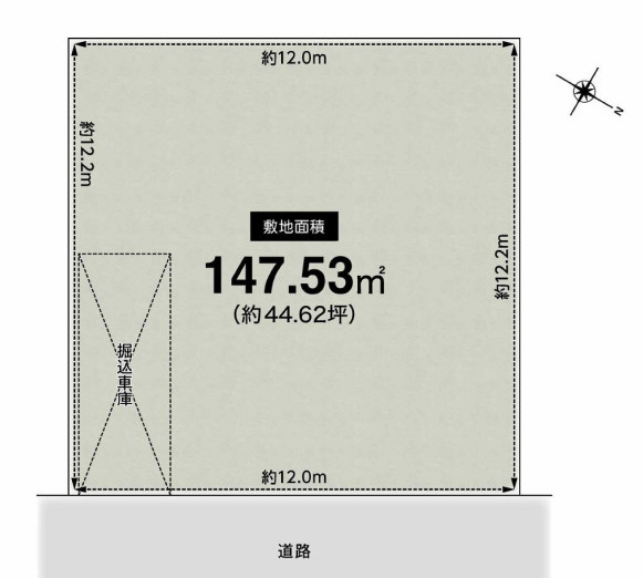 箕面市粟生間谷西７丁目　土地の土地図