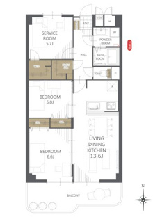 【間取り】立花グリーンハイツ四号棟 