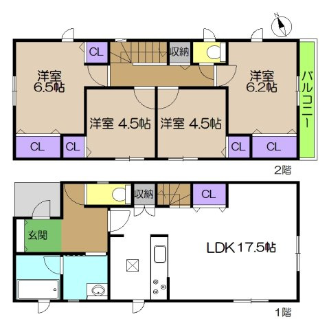 【間取り】 | 新築住宅  高知市中須賀町