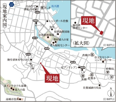 【地図】 | 南城市佐敷新里（全4棟）2号棟 | 地図♪