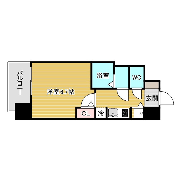 S-RESIDENCE新大阪Ridenteの間取り