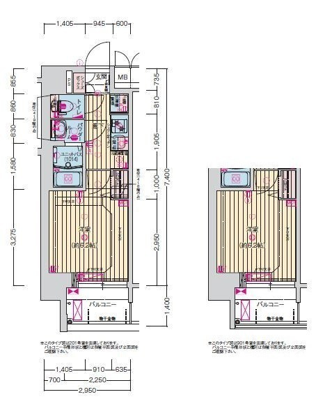 プレサンス東三国エンブレイスの間取り
