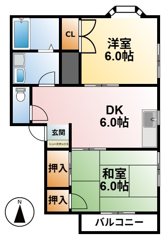 メゾン田中Aの間取り