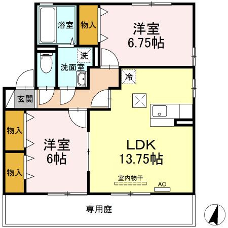 リビングタウン田代外町 A棟の間取り|使い勝手の良い間取りです♪