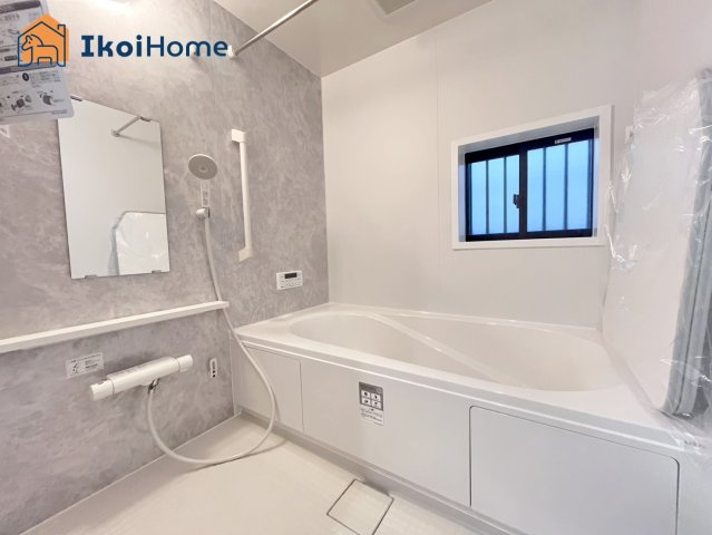 明石市大久保町西島　新築戸建　の浴室|【ホームページに現地動画掲載中】●年中無休：当日予約可●1坪タイプの広々したユニットバスになります