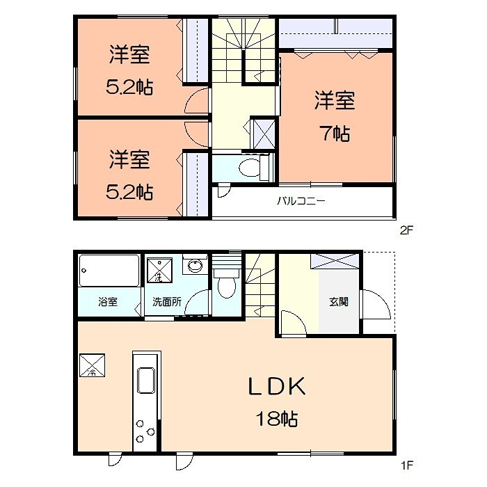 クラージュＡの間取り