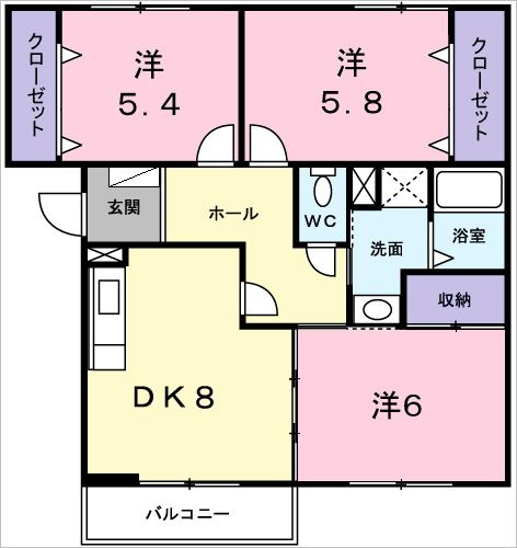 シャンパーニュ・ハヤシの間取り
