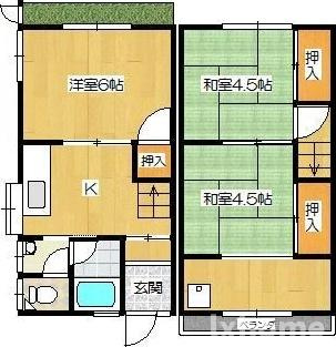 鮎川貸家の間取り