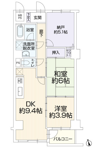 レクセル湘南平塚の間取り