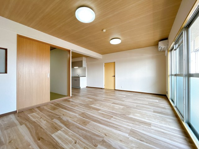 リフォーム中古マンション　リバティ北方　平成4年築の居間・リビング