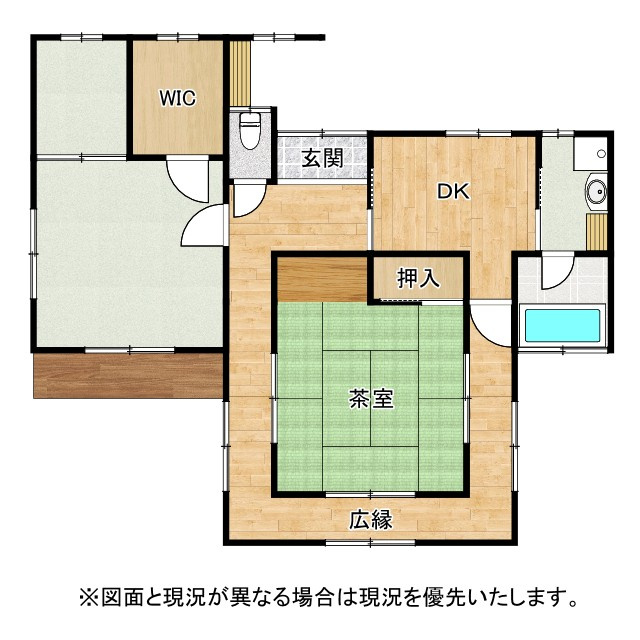 守山市木浜町　中古戸建ての間取り